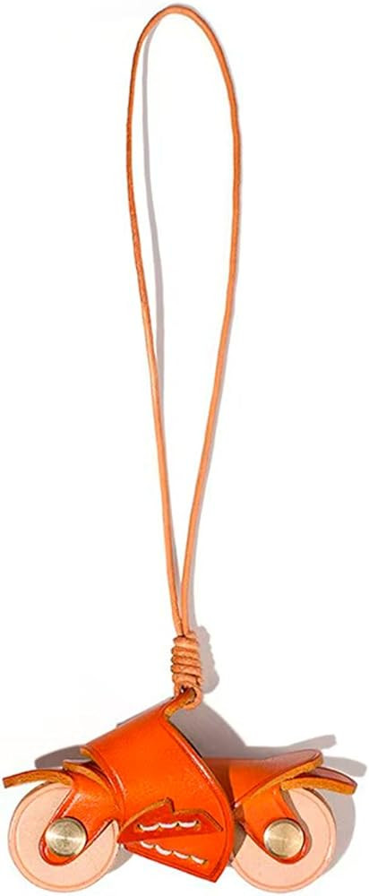 Hermes handmade vegan leather bag pendant, handbag and accessories - Fashion motorcycle bag penda... | Amazon (US)