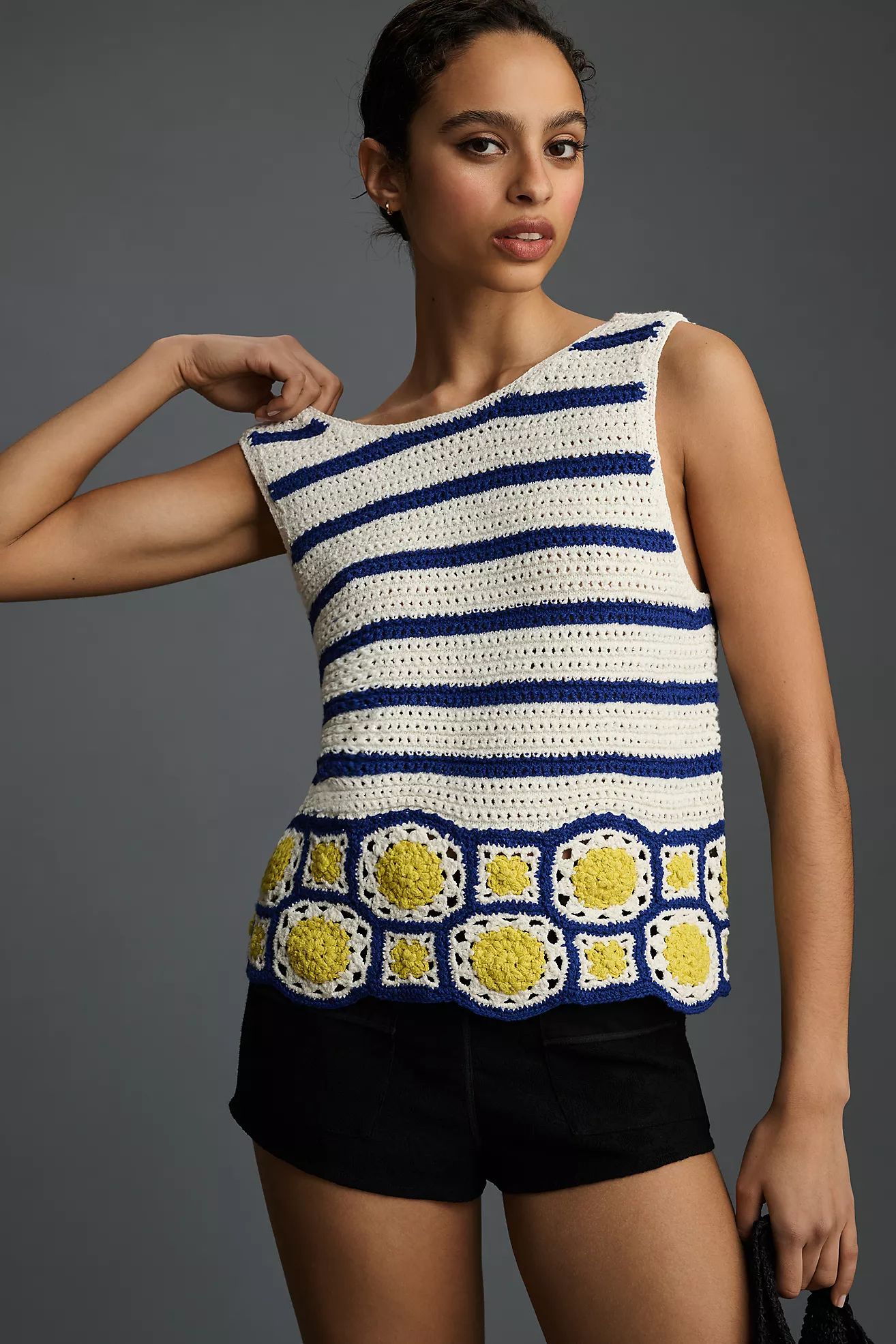 Maeve Crochet-Hem Sweater Tank | Anthropologie (US)