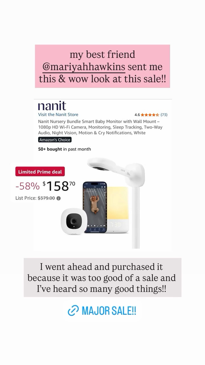 Nanit camera on sale for prime days!

#LTKBaby #LTKBump #LTKSaleAlert