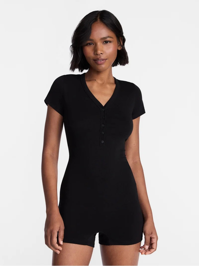 No Boundaries Cloud Core Sleepwear Romper, Women's XXS-3X | Walmart (US)