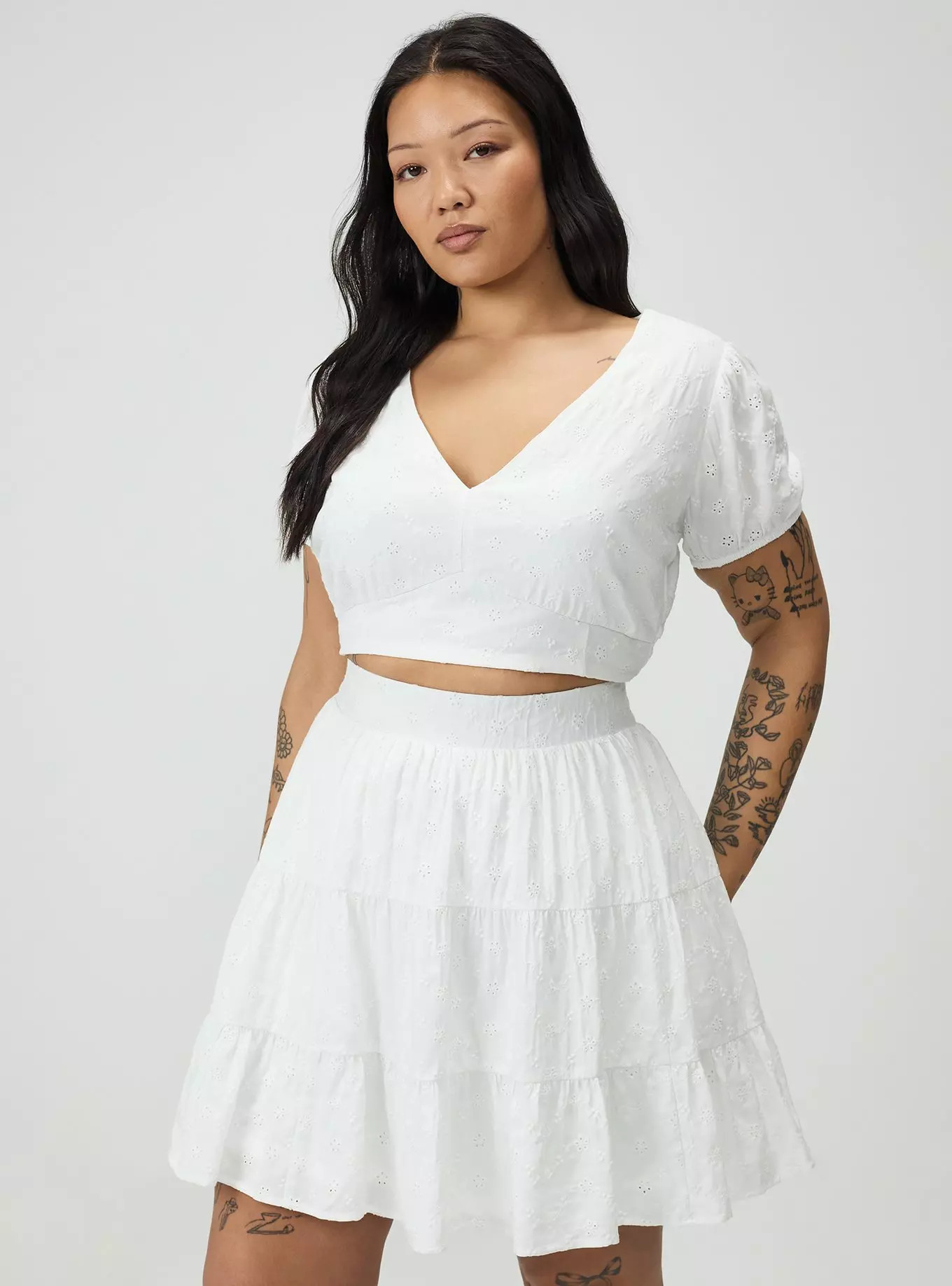 Eyelet Mini Skirt Set | Torrid (US & Canada)