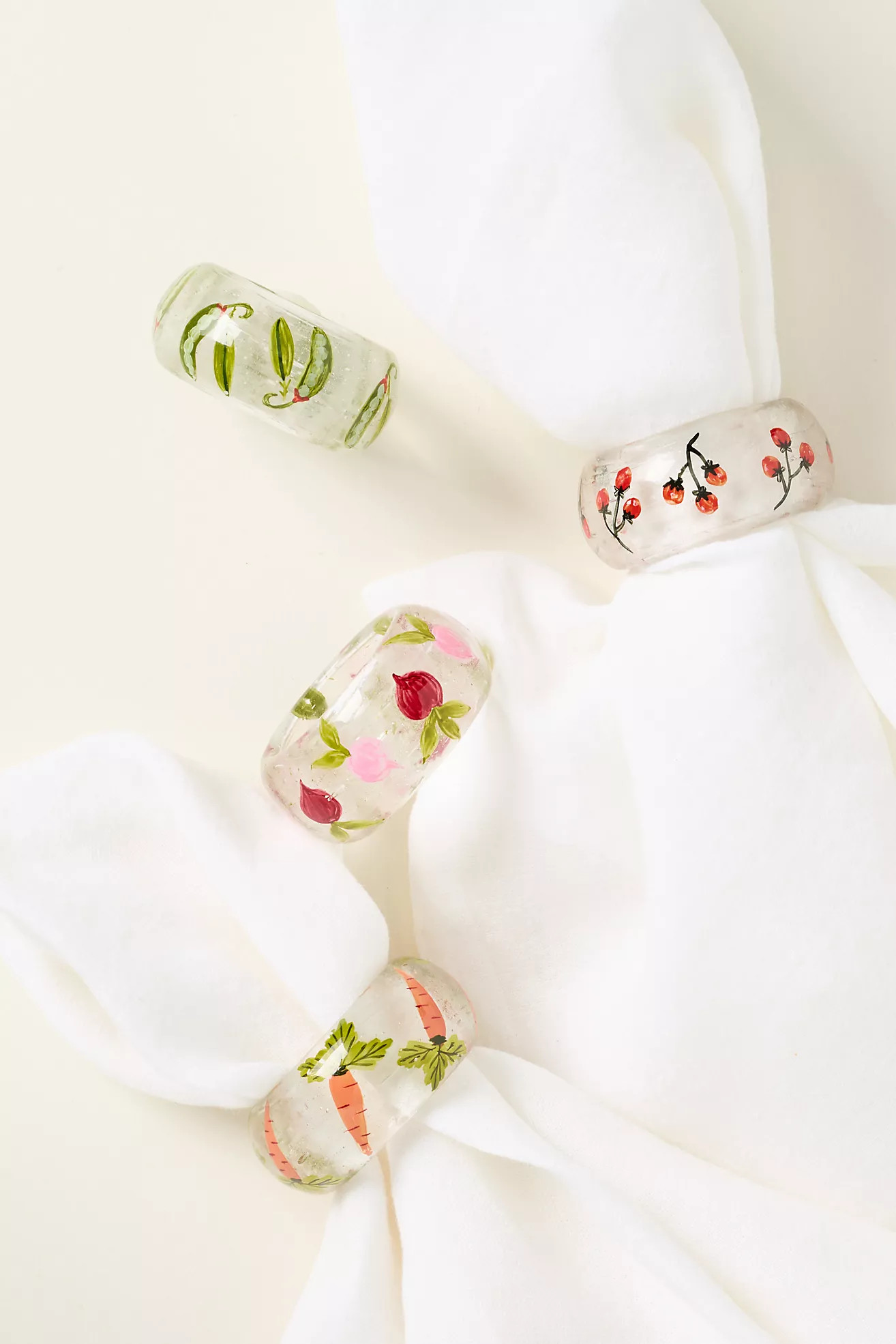 Crudité Boxed Napkin Rings, Set of 4 | Anthropologie (US)