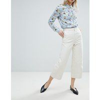 Monki Wide Leg Culotte Jeans - Ecru white | ASOS EE