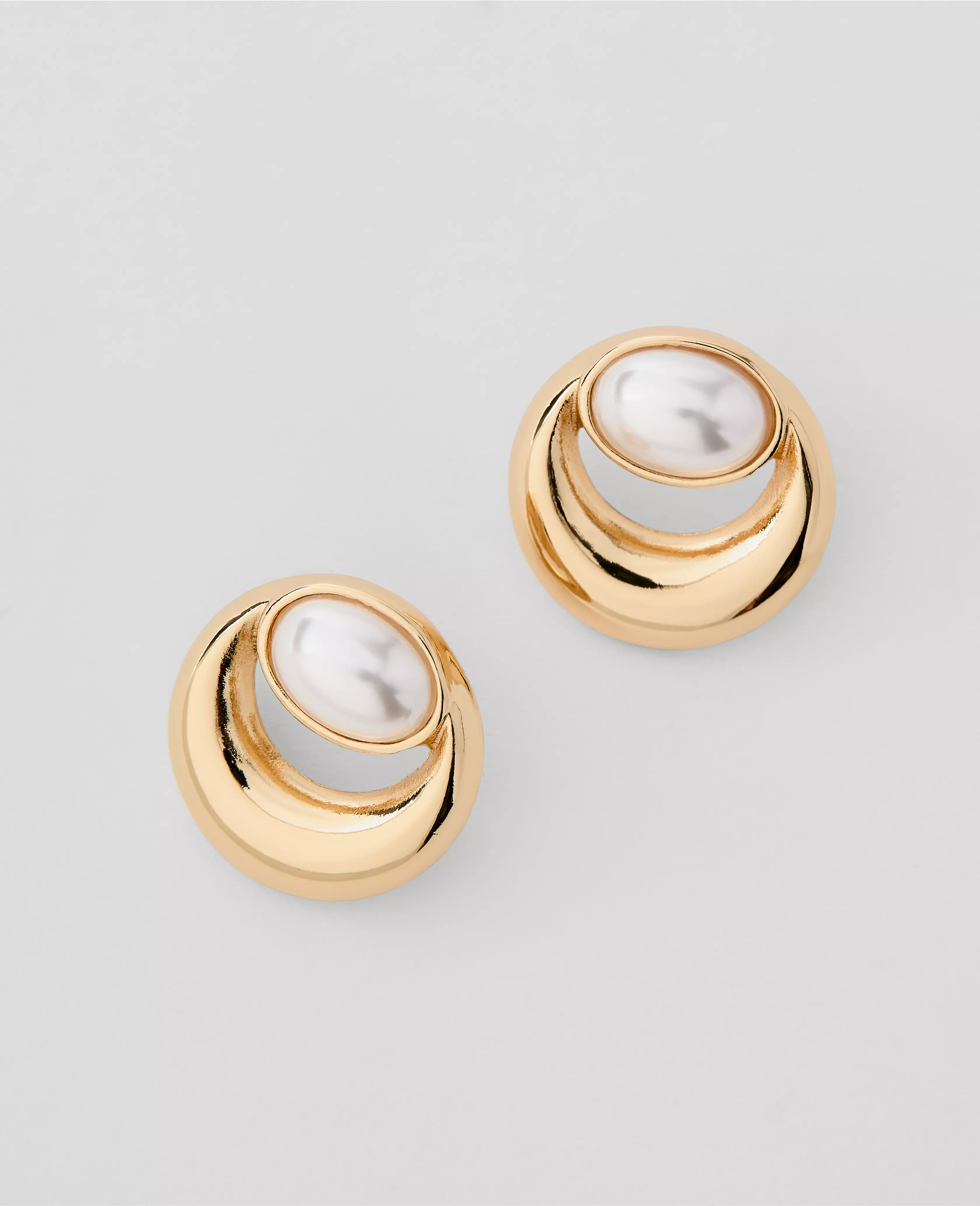 Pearl Loop Stud Earrings | Ann Taylor