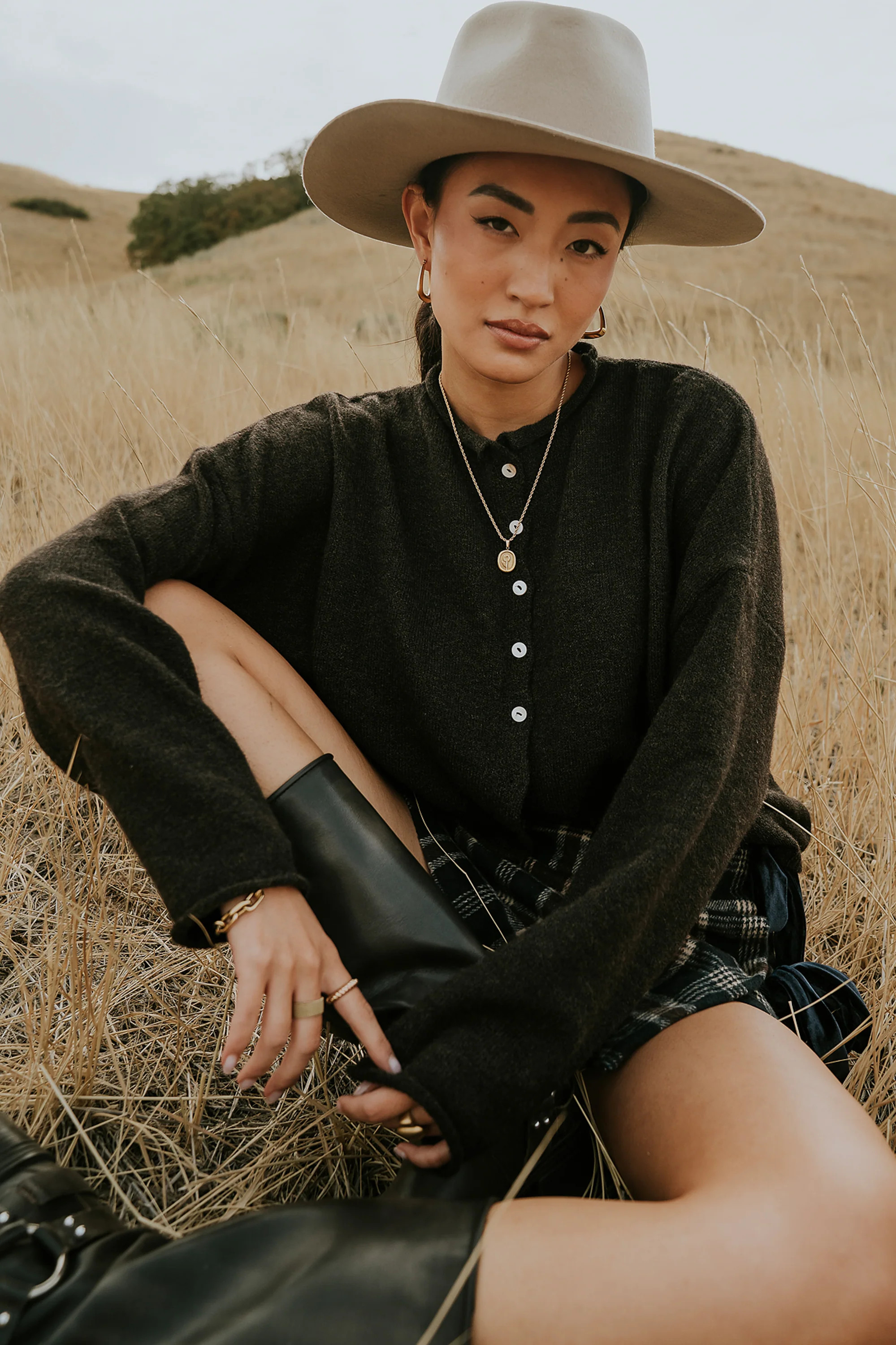 Maci Cardigan in Brown | Böhme US