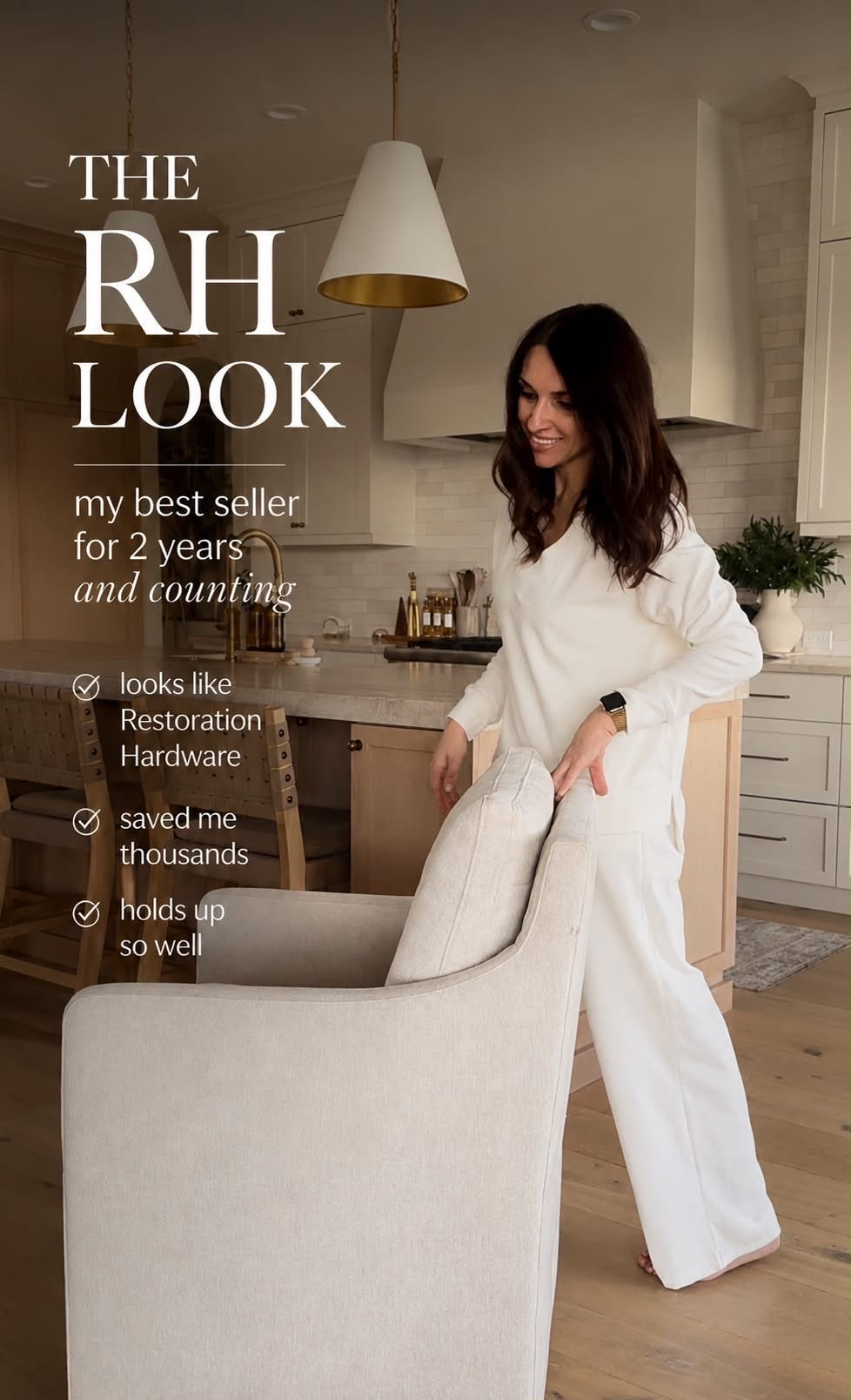 I linked this accent chair because it gives the Restoration Hardware look I love at a fraction of the price.

The classic silhouette, neutral fabric, and comfortable seat make it one of the hardest-working pieces in my home. It’s been a favorite for years and still looks beautiful while blending seamlessly with almost any room.

If you’ve been looking for a timeless designer-inspired chair, this is the one I always come back to. Shop it below.
@lowes 
@Wayfair 
@Nathan James

#LTKHome #LTKU #LTKSaleAlert