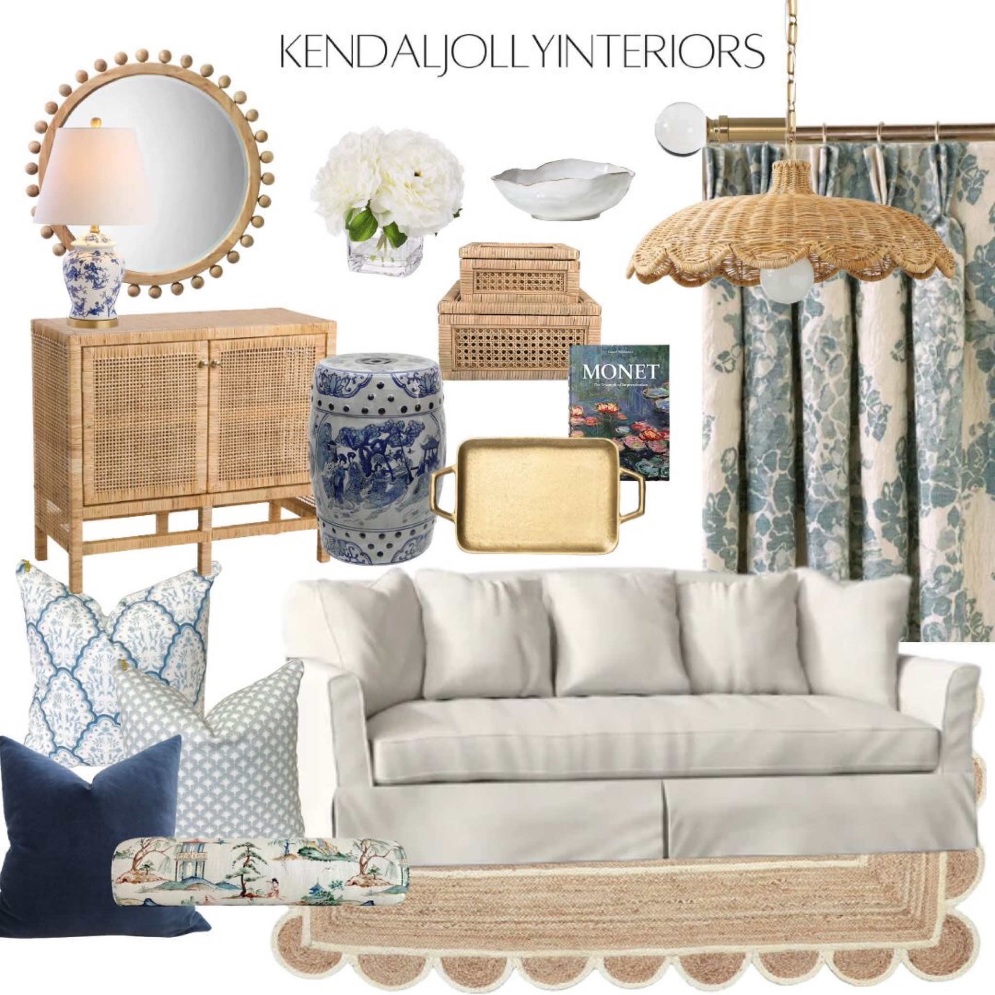 The Grand Millennial living room for the costal southern lovers home. Love the blue tones with white slipcover sofa, jute rug, custom blue throw and bolster pillows and round decorative mirror over the side board. Wayfair sale included in this post. 

Interior Design, Preppy Style, Traditional, Slipcover white sofa, lighting, styling, home decor

#LTKGiftGuide #LTKhome #LTKSale