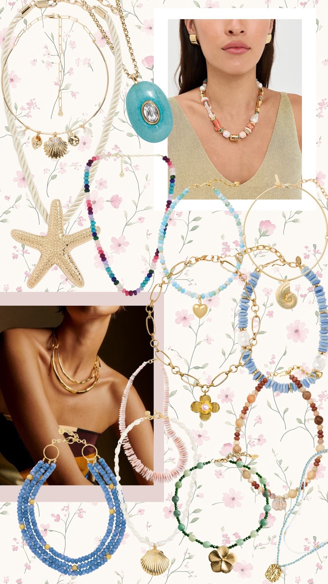 Summer necklaces. Beaded necklace. Seashell necklace. Pendant coin necklace. 
.
.
… 

#LTKOver40 #LTKTravel #LTKStyleTip