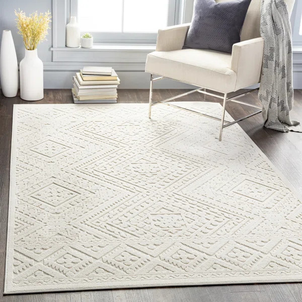 Absolon Oriental Cream Indoor / Outdoor Area Rug | Wayfair North America