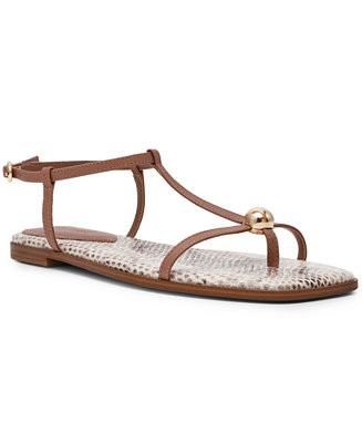 Steve Madden Women's Ritzy Ball-Stud Square Toe Flat Sandals - Macy's | Macy's