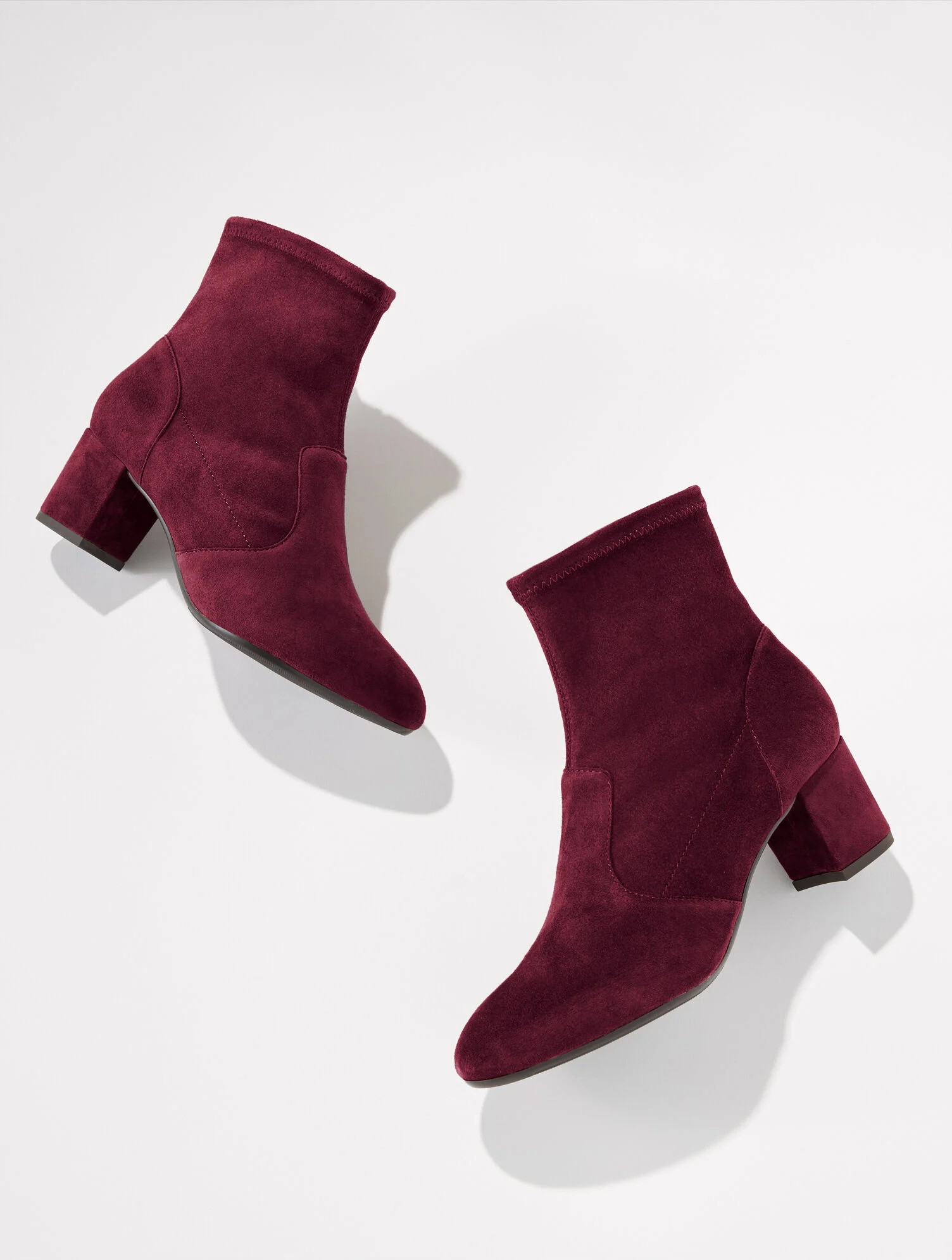 Pardo Suede Block Heel Booties | Talbots