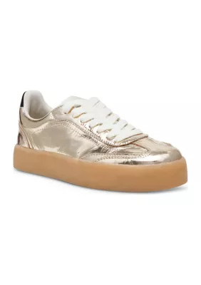 Steve Madden Tux Sneakers, Gold, 9M | Belk