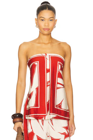 SEVEN WONDERS Arlette Strapless Top in Arlette Red from Revolve.com | Revolve Clothing (Global)