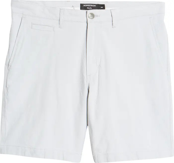 Cotton Stretch Chambray Shorts | Nordstrom