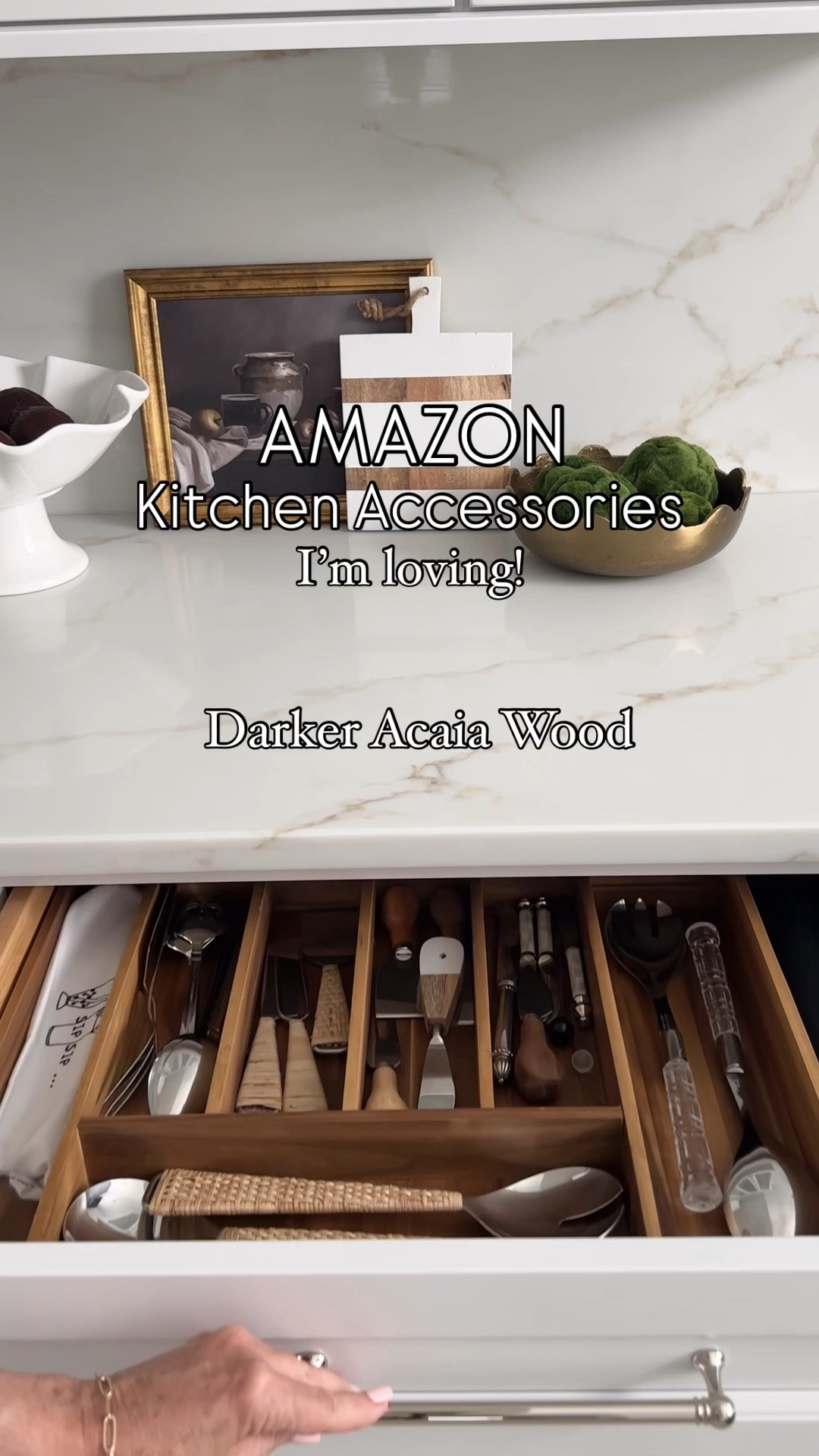 Kitchen accessories from Amazon in my kitchen! Some selections on Prime Day sales. Shop acai drawers trays, wine holder, magnetic trivets, bamboo cutting boards, lazy Susan’s, shelf liner, and more kitchen home decor accessories. 

#LTKHome #LTKFindsUnder50 #LTKSaleAlert