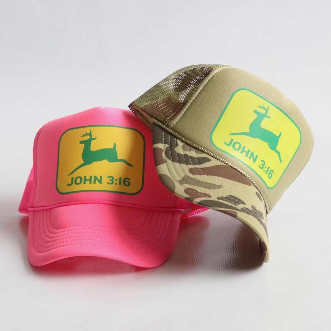 Custom Christian Trucker Hat Camo Hunting Gear John 316 Faith Hat for Christian Faith Based Deer ... | Etsy (US)