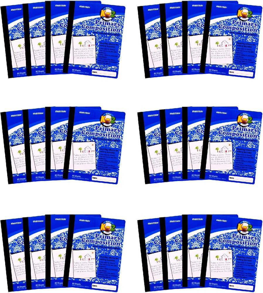 Mintra Office Primary Composition Books (24 units (6-4pks), Primary Ruled) | Amazon (US)