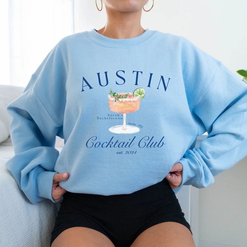 Austin Sweatshirt Bridesmaid Gift Custom Location - Etsy | Etsy (US)