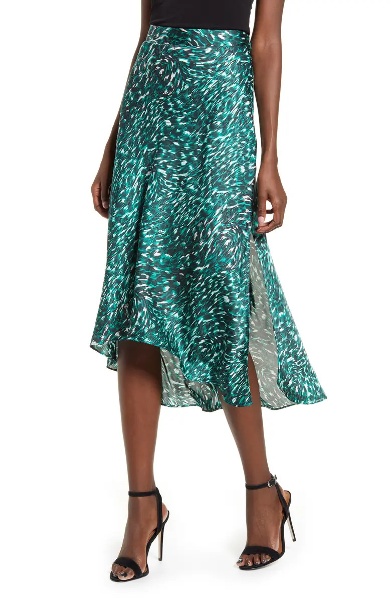 High/Low Bias Midi Skirt | Nordstrom