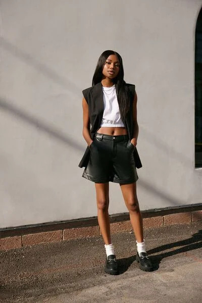 Faux Leather Bermuda Shorts | Forever 21 (US)