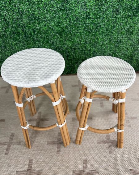 One’s a bar stool, one’s a counter stool. The other difference? One costs $100 more than the other…which is which? Can you tell? I can barely either, and I own both! 

#LTKhome