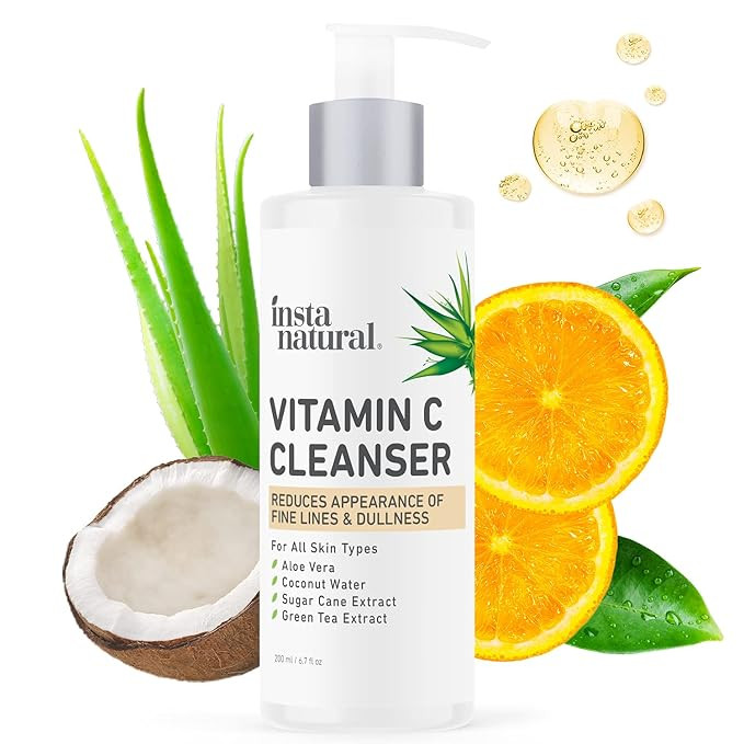 Vitamin C Cleanser - Anti Aging Face Wash & Exfoliating Facial Cleansing Gel Reduces Wrinkles, Da... | Amazon (US)