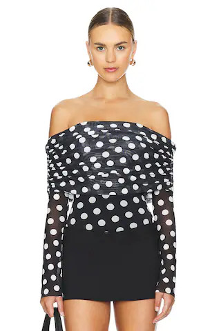 AFRM Maxine Bodysuit in Diagonal Dot from Revolve.com | Revolve Clothing (Global)