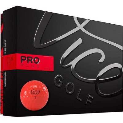 Vice Pro Plus Golf Balls - Neon Red: 12 Pack, Shell, Rubber Core | Target