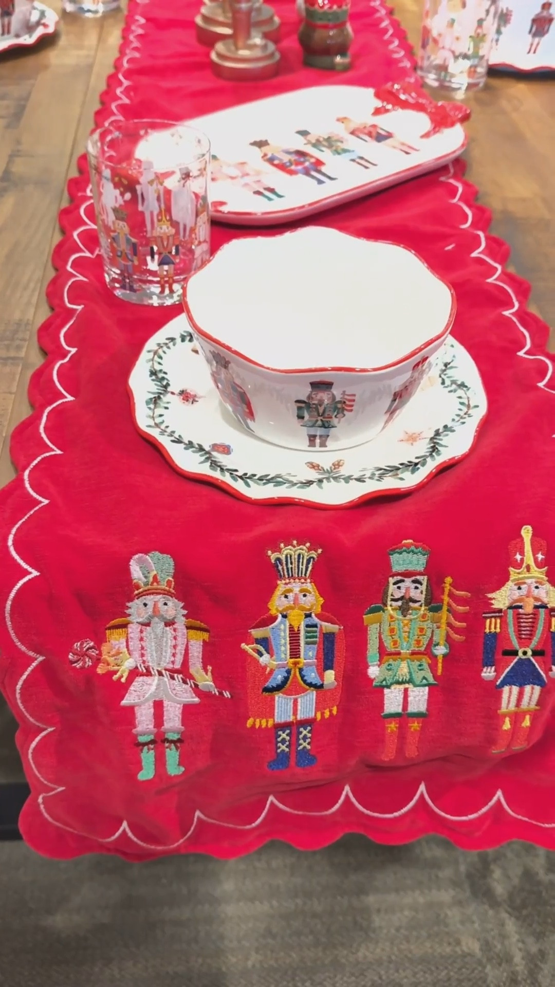 Christmas table decor idea with a cute embroidered nutcracker runner. Such a fun way to add holiday personality to the table.


#ChristmasDecor #HolidayTable #KitchenFavorites #TablescapeIdeas 

  

#LTKHoliday #LTKHome #LTKHoliday #LTKHome