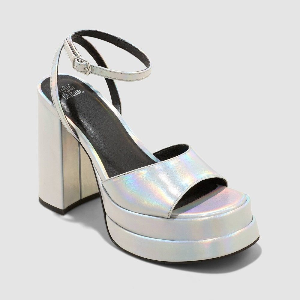 Women's Alessia Platform Heels - Wild Fable™ Silver 12 | Target
