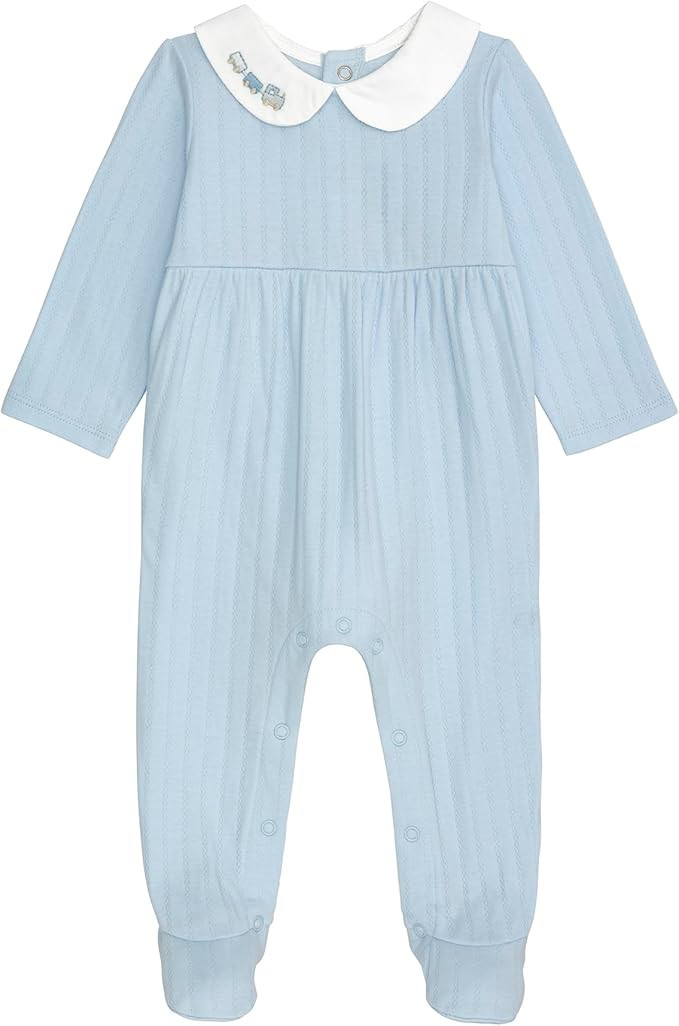 Mud Pie Baby Boy Blue Layette Train Sleeper | Amazon (US)