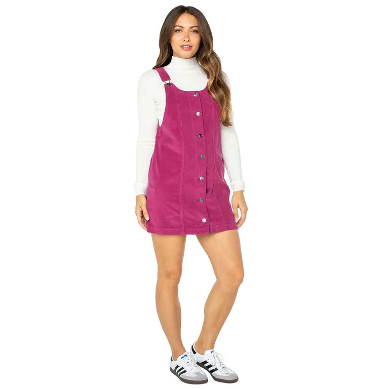 Celebrity Pink Women's and Women's Plus Pinafore Dress, Sizes XS-3X | Walmart (US)