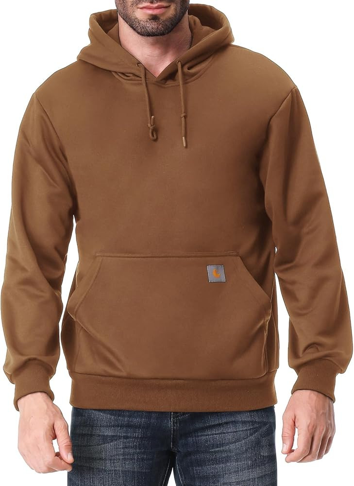 Men's Relaxed Fit Fleece-Lined Pullover Hooded Sweatshirt Comfortable and Soft | Amazon (US)