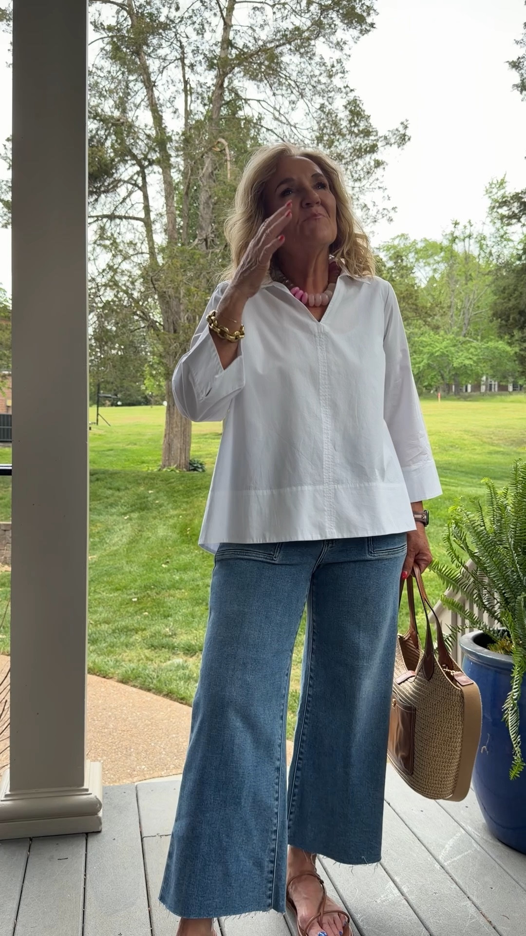 Blouse size medium 
Cropped denim grips you but so comfy size 29 petite 

The 7 pairs of shoes I’m reaching for on repeat. I do have some funky feet. And these work! Sure, I’m wearing other shoes too. Some I love as much! But these are the very basic minimum that you need to make any outfit work. All true to size. I’ll link a couple extra options. 

For the outfits I’ll link some main pieces, but they’re all in LTK as separate posts  

#LTKootd #LTKOver40 #LTKMothersDay