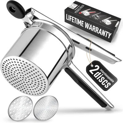 Premium Large 15Oz Potato Ricer, Heavy Duty Professional Stainless Steel Potato Masher And Ricer Kitchen Tool, Press And Mash Kitchen Gadget | Wayfair North America