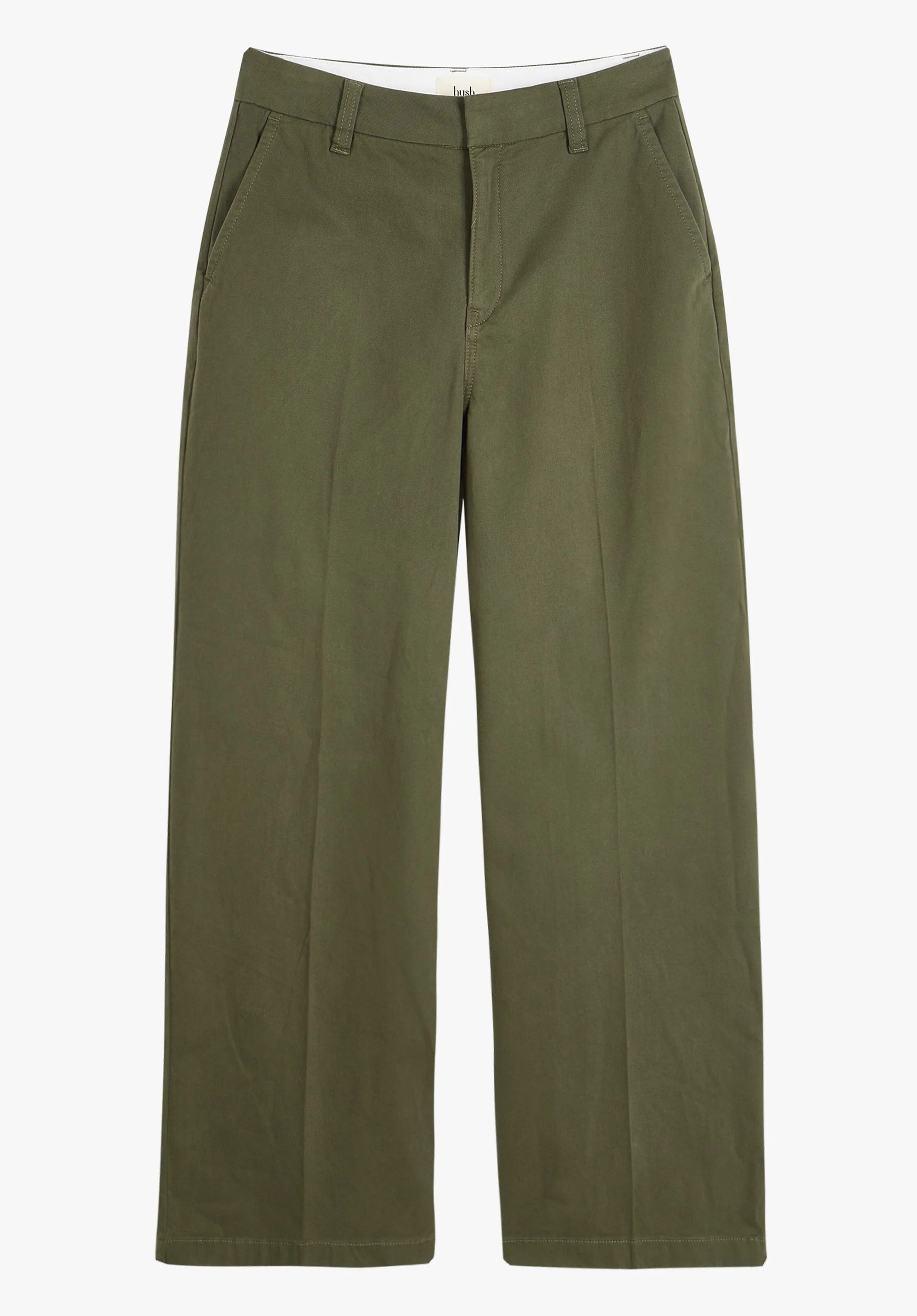 Camille Flat Front Cotton Trousers | Hush UK