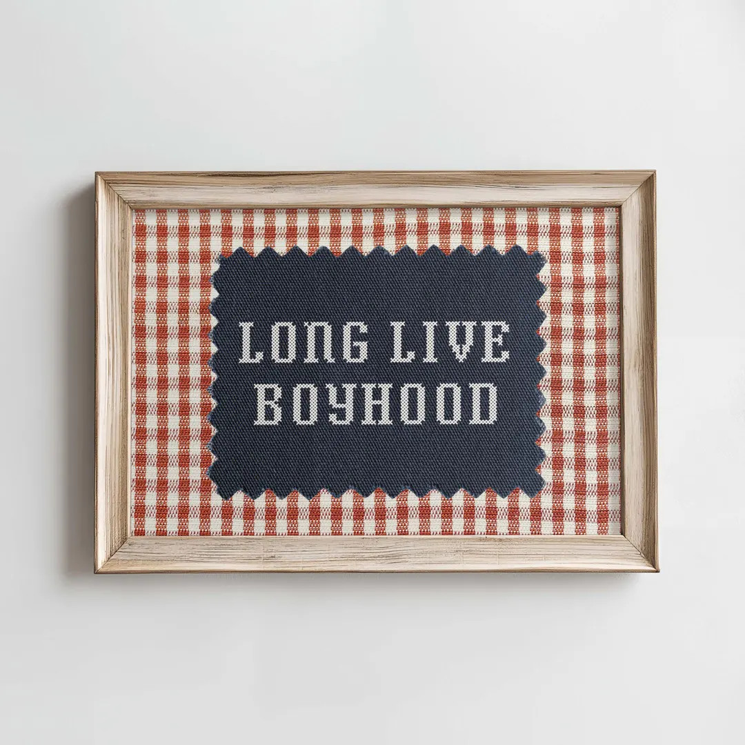 Long Live Boyhood Art Print: Rustic Americana Nursery Decor - Etsy | Etsy (US)