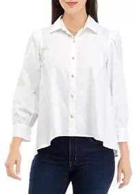 Crown & Ivy™ Women's 3/4 Sleeve Button Down Shirt | Belk