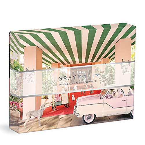Gray Malin The Dogs at the Beverly Hills Hotel 500 Piece Double-Sided Puzzle from Galison - Jigsaw Puzzle With Iconic Photography, Thick and Sturdy Pieces, Challenging Family Activity, Great Gift Idea | Amazon (US)