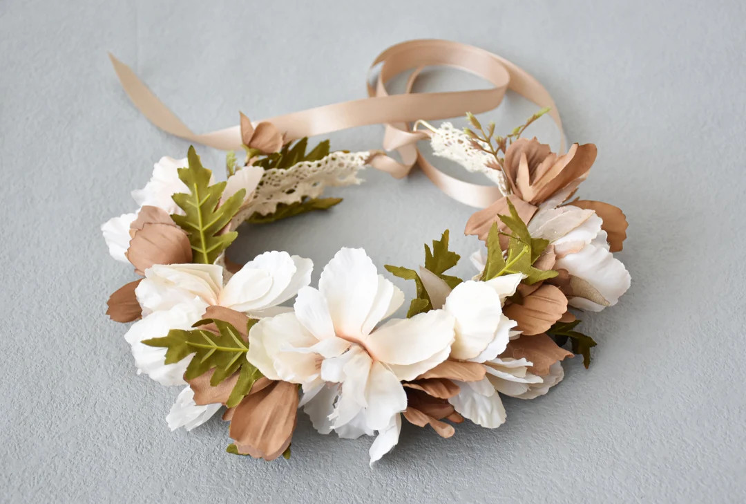 Dog Flower Collar, Dog Wedding Flower Wreath, Wedding Flower Crown, Puppy Flower Wreath, Dog Flow... | Etsy (US)