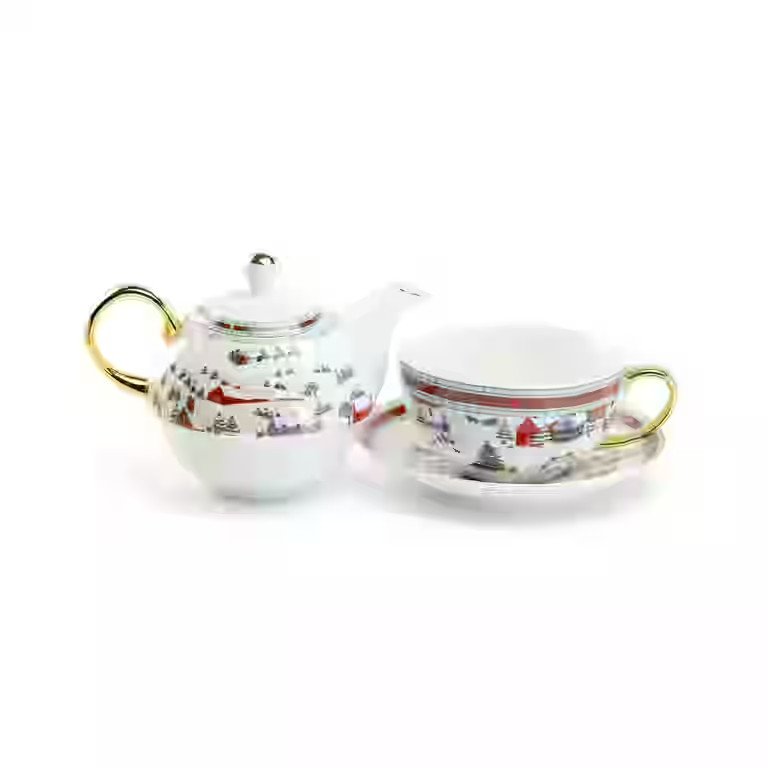 Grace Teaware Holiday Winter Wonderland Tea For One Set | Walmart (US)