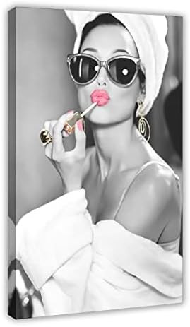 Audrey Hepburn Lipstick Canvas Poster Wall Art Decor Print Picture Paintings for Living Room Bedr... | Amazon (US)