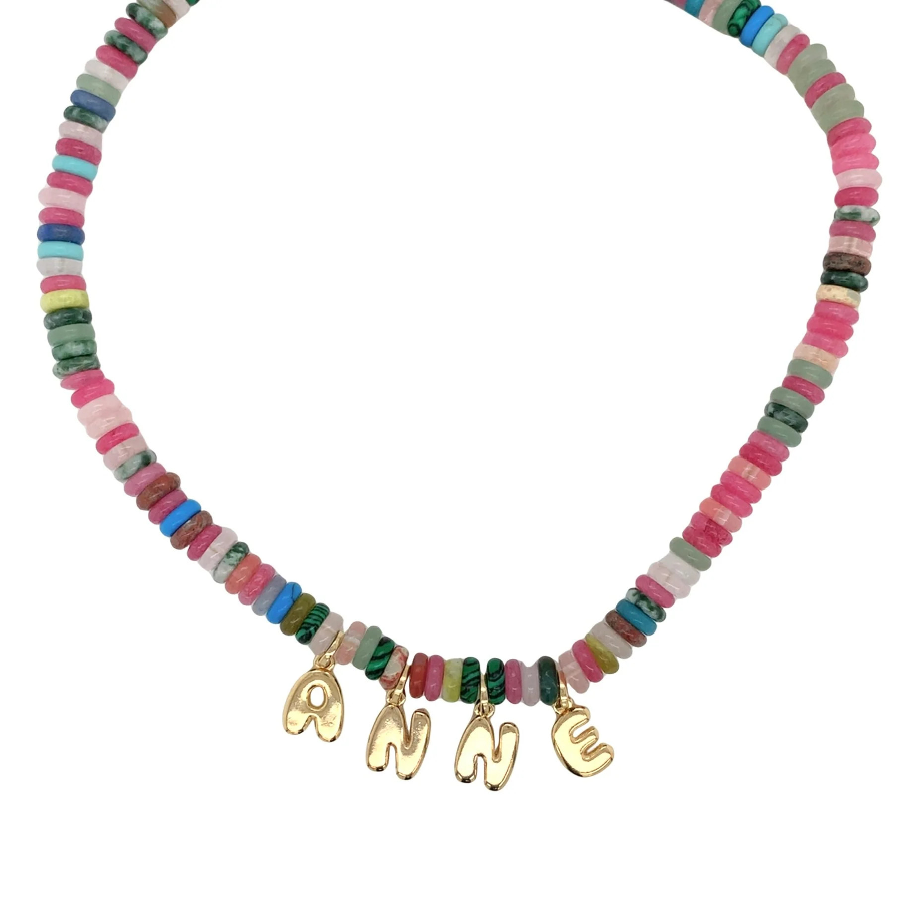 Skye Bubble Initial Necklace | MaLi Beads