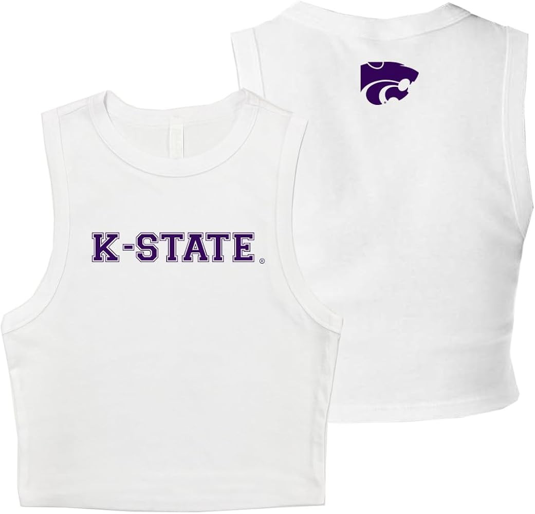 Kansas State University Cropped Tank with K-State on Front and Wildcats Logo on Back | Amazon (US)