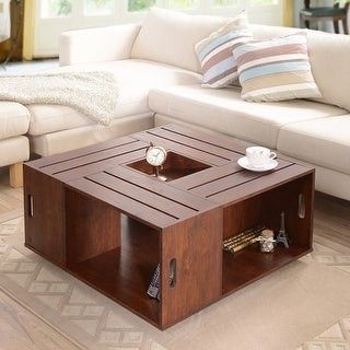 Furniture of America Masa Modern Farmhouse 32-inch Mobile Coffee Table | Bed Bath & Beyond