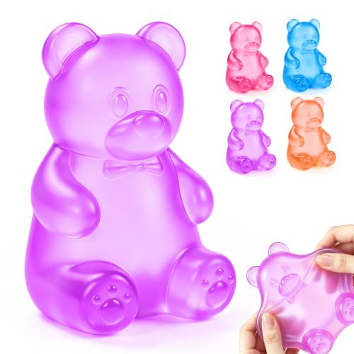 Bear Squishy, Stress Bear Taba Squishy, Taba Squishy Toys for Kids, Stress Balls Valentines Day Gifts Birthday Gifts Party Favors-Purple | Amazon (US)