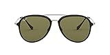 Ray-Ban RB4298 Aviator Sunglasses, Black/Polarized Green, 57 mm | Amazon (US)