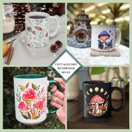 Mushroom Themed Coffee Mugs- handmade coffee mugs from Etsy featuring unique mushroom and cottagecore inspired art // shop small and support your coffee habit at the same time! Exact products tagged were available, along with more great mushroom cottagecore mugs from Etsy!


#LTKunder50 #LTKGiftGuide #LTKhome