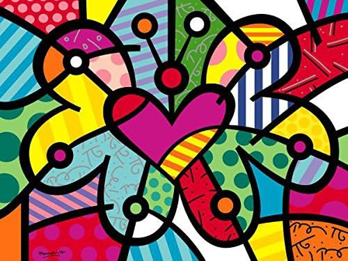 Heart Butterfly by Romero Britto, Overall Size: 11x14, Image Size: 12x9 | Amazon (US)