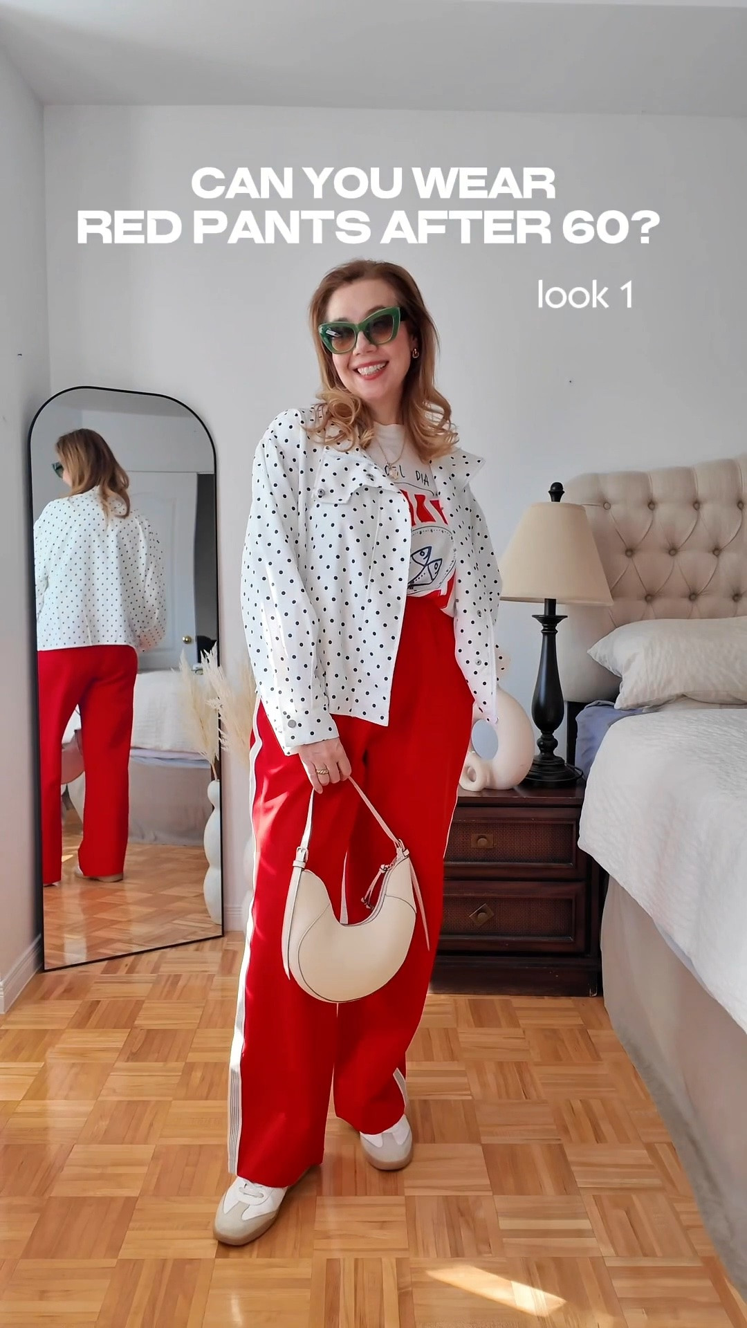 Can you wear red track pants after 60? Not your average ‘grandma” look 👵
Comment below ⬇️

Neutrals will always play a solid role in my wardrobe—but this time, I decided to try a little dopamine fashion! I added these red track pants to my neutral capsule and was surprised by how versatile they are. Here are just a few of the many ways you can style them with the pieces you already have in your wardrobe.

I think red track pants can make me look a decade younger in an instant! Agree/Disagree? Comment below ⬇️

Which outfit is your favorite—and would you wear red track pants? ⬇️👖

Save for inspiration and share with a friend who wants to look a decade younger and fashionable this fall.

Follow for more easy tips and ideas on style, beauty and lifestyle for women over 50.
#trackpants #falloutfits #styletips #styleover50
#redpants

#LTKfall #LTKover50style #LTKmidsize